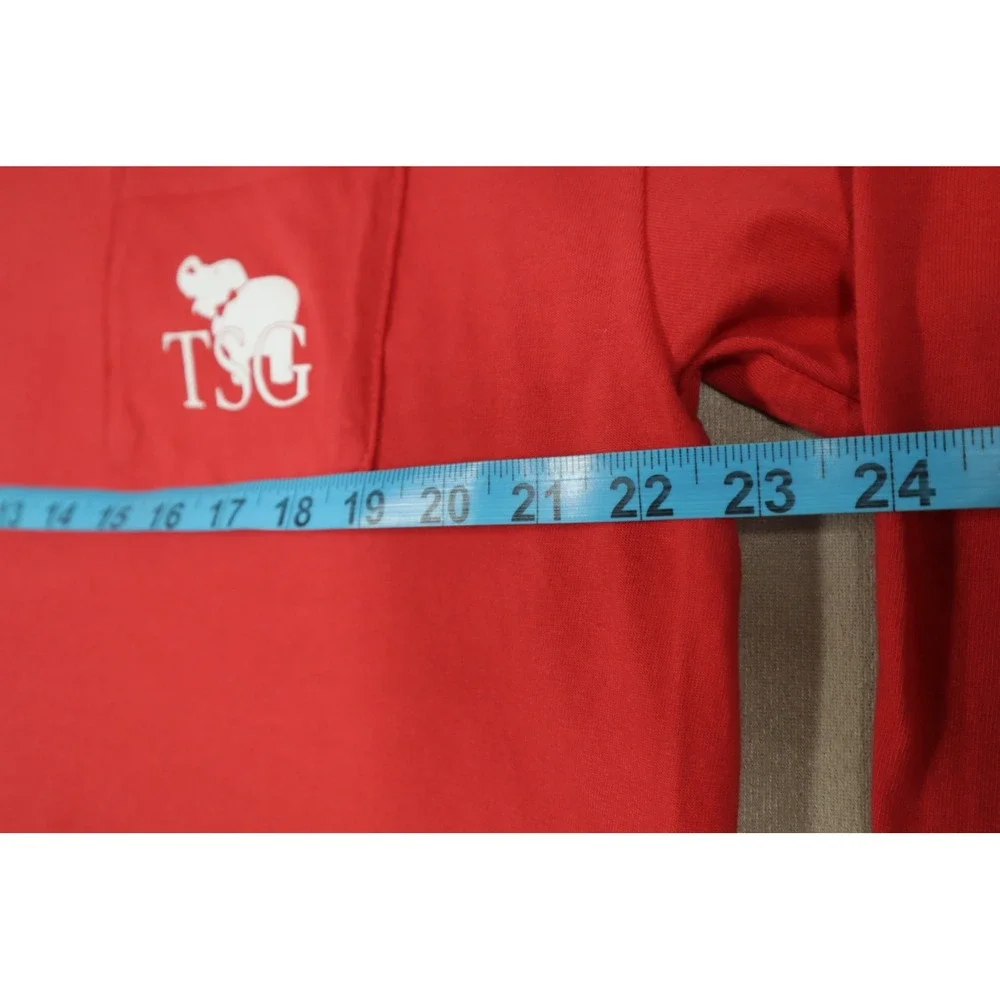 The Southern Gentleman Red Long Sleeved Pocket Tee - Size L‎